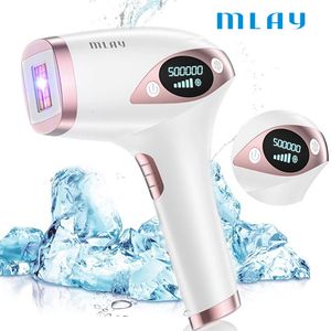 Эпилятор Mlay Laser T4 Устройство для снятия волос Ледяное холодное эпиляция IPL мигает 500000 IPL безболезненный 230425