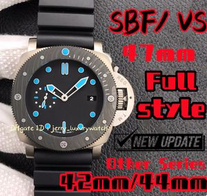 SBF / VS Orologio da uomo di lusso Pam799, 47mm tutte le serie tutti gli stili, movimento esclusivo P90, ci sono altri modelli 42, 44mm, acciaio pregiato 316L