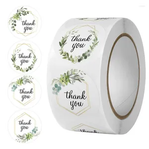 Gift Wrap 500pcs Round Labels Flower Thank You Stickers Scrapbooking For Decoration Stationery Sticker Seal Label Handmade
