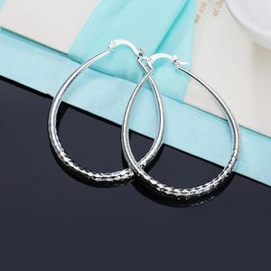 Hoop Earrings 925 Sterling Silver Fashion Exquisite Big Dress Woman Christmas Valentine's Day Glamour Jewelry Wholesale