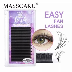 Инструменты макияжа Masscaku Super Long Easy Fanning False Lashes 820 мм быстро цветение 2D20D для строительства ресниц 230425