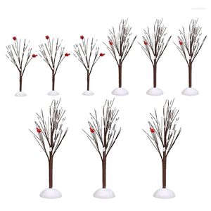 Decorative Flowers -9Pcs Christmas Bare Branch Trees Artificial Winter Display Decor For Garden Fireplace Fairy