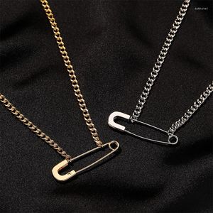 Ketten Einzigartige Büroklammer Geformte Halsketten Für Frauen Weibliche Einfache Silberfarbene Schlüsselbein Halskette Minimalistischen Schmuck