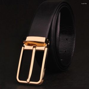 Cinture 3.3CM Cintura da uomo in vera pelle classica da uomo d'affari di moda Cintura da uomo con fibbia ad ardiglione di alta qualità Designer di lusso maschile