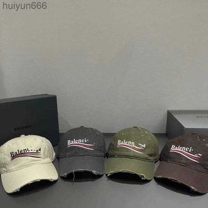デザイナーのLuxurys Caps hats for Men for Men of Wavy Rough Edge Worn Soft Top Ball Cap Womens Baseball Casquette Hat