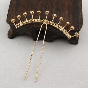 Łańcuchy starożytny styl konserwujący złotą kulę pąka spinka do włosów hanfu krok do golenia akcesoria do włosów