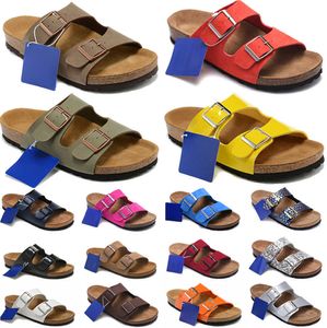 Sandali Birks Arizona Slides Uomo Donna Pantofole Birko-Flor Nabuk Pelle scamosciata Zoccoli Moka Nero Bianco Grigio Marrone Navy Scarpe da spiaggia Outdoor Motion attuali anni '80