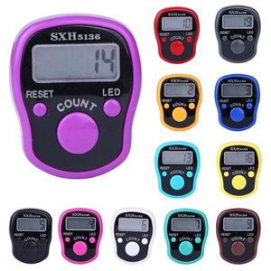 LED Mini Digital Electronic Golf Finger Tally Counter Handheld Hand Ring Re-settable Digits Display Tasbeeh Counters Muslim Gift W0006