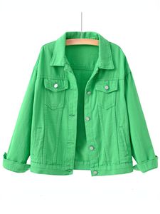 여자 자켓 데님 재킷 여자 짧은 느슨한 캐주얼 코트 봄과 가을 핑크 카우보이 코트 재킷 여자 한국 코트 여자 재킷 230426