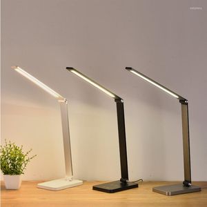 Lâmpadas de mesa chuhan led led lâmpada olho de proteção de proteção de estudo diminuído de escritório lumin luminoso proteção de toque dobrável telefone celular carrega sem fio