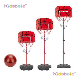 Sports Toys Sports Toys Basketball Hoop 63 150Cm Toddler Adjustable Stand Rack For Kids Baby Outdoor Indoor Ball Sport Basket Holder G Dhdex