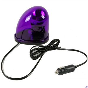 Bil nödljus dc12v 10w rotera varning Beacon Light med cigarrändare Plug Police Police Fire Turck Ambance Green Mail Purple Flash L Otkxt