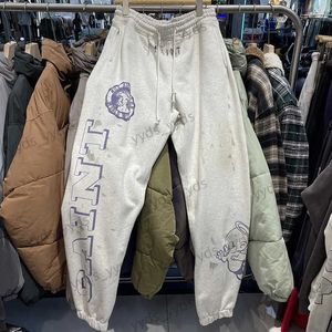 Erkek pantolon sokak tarzı aziz michael erkek pantolon vintage wash yüksek kaliteli baskı rahat gevşek eşofmanlar T231127