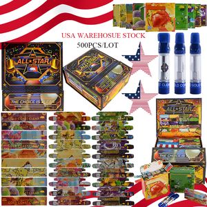 Lager i USA 0,8 ml 1 ml Atomizer Gold Coast Clear All Star Smokers Club Summer Edition Vape Cartridge Packaging Atomizers Catroner10 Stammar vax förångare vagnar