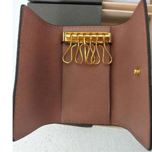 Top Quality KEY POUCH Wallets high quality famous classical designer women 6 key holder coin purse leather men card holders wallet259Y