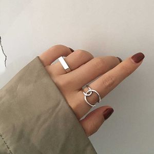 Band Rings Creative Simple Geometric Ring Women Handmade Open Rings Minimalist Couple Engagement Party Jewelry Gifts Accessories AA230426