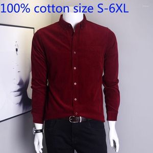 Camisas casuais masculinas Kaus Hangat Katun Murni Kasual Remaja Lengan Panjang Pria Korduroi Musim Gugur Kualitas Tinggi Mode Baru Ukuran Plus