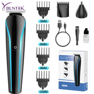 Clippers Trimmers YBLNTEK 3 In 1 Electric Hair Trimmer for Men Grooming Kit Beard Nose Ear Trimmer Rechargeable Barber Hair Cutting Machine 230426