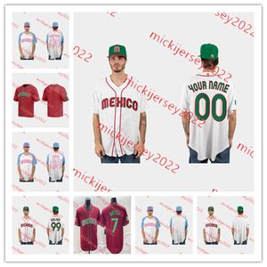 Luis Urias 2023 WBC Mexico Baseball Jersey Alek Thomas Julio urias Rowdy Tellez Alan Trejo Austin Barnes Jarren Duran Isaac Paredes Jerseys Custom Mens Mens