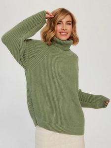 Suéteres femininos inverno gola alta solta tricô laranja oversize suéter pulôver manga comprida top moda coreana para mulheres 2023
