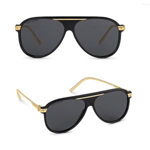 Sacoche sunglasses for women Electroplating mirror leg 1264 Classic brand designer sunglasses men sheet metal one-piece glasses original box