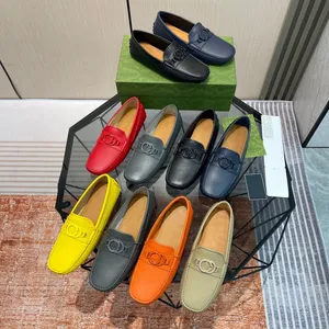Men Loafers Best quality Brand Desingner Casual Shoes High quality Genuine Leather Dress Fashion Styles Oxford Flats Leisure Mens Drive Shoes Classics