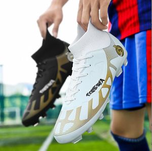 Bota de futebol masculina campo profissional sapatos de futebol tornozelo alto chuteiras de treinamento infantil calçado de qualidade