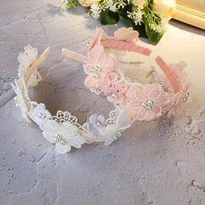 Hair Accessories Korea Lace Flower Head Band Lovely Embroidery Headband For Grils Bow Princess Hoop