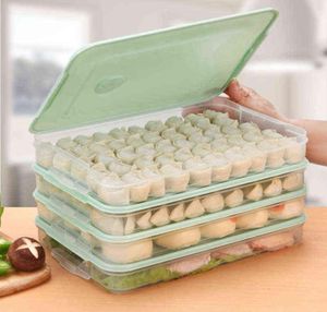 Kylskåp mat förvaringslåda kök tillbehör arrangör färska dumplings vegetabiliska ägghållare stapelbar mikrovågsugn5401423