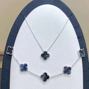 Nuovo classico di alta qualità Peter Stone con collana di diamanti Lucky Grass con pendente a fiore singolo e catena alla clavicola
