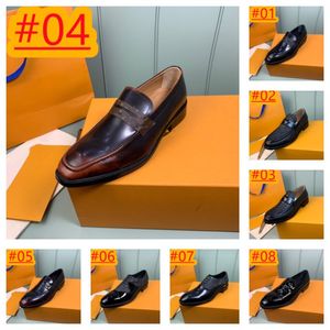 8 Style Genuine Leather Oxford Designer Dress Shoes Men Slip On Cap Toe Office Wedding Shoes Black Brown Brogue Pointed Oxfords Formal Shoes Men size 38-45