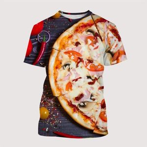 Męskie koszulki jedzenie bekon pizza śmieszne 3d nadruk t-shirty Summer mężczyźni kobieta krótkie rękawowe moda koszulka streetwear harajuku koszulka Kid Tops