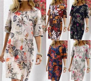 Vestidos casuais algodão linho joelho comprimento verão streetwear vestido para mulheres elegante vintage y2k impressão moda roupas roupas 230426