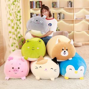 Plush Dolls 28CM Soft Animal Cartoon Pillow Cushion Cute Fat Dog Cat Totoro Pig Frog Toy Stuffed Lovely kids Birthyday Gift 231124