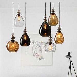 Hängslampor 2023 Modern LED Light Glass Drop Hanging Home Art Decor Lamp Fixtures Matsal Köksljus Restaurang Restaurang