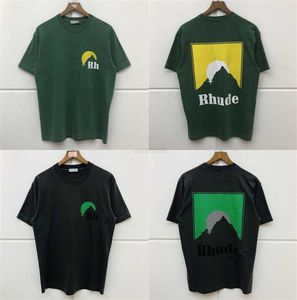 Men's T-shirts Rhude T-shirts Men Women Japan Rh Hairstyle Print Top Tees Summer Style t Shirt X0602lfl2