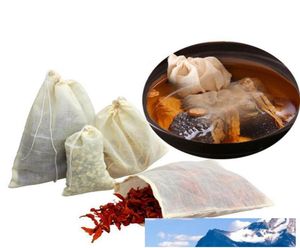 Whole Portable 100pc 8x10cm Cotton Muslin Reusable Drawstring Bags Packing Bath Soap Herbs Filter Tea Bags4457165