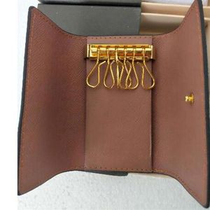 Top Quality KEY POUCH Wallets high quality famous classical designer women 6 key holder coin purse leather men card holders wallet197Y