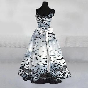 Casual Dresses Women Cocktail Dress Lace Swing Ball Gown Ghostly Halloween A-line Flared Tunic With Print Belted Cosplay For