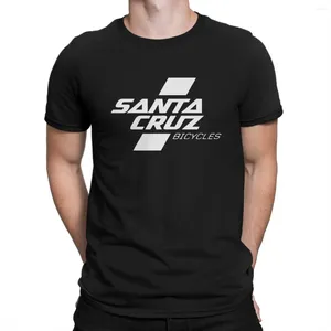 Mäns T -skjortor Santa Bike Cruz Est Tshirt för män Runda hals Pure bomullsskjorta Distribufödelsedagspresenter utomhuskläder