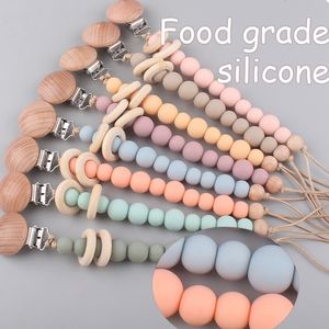 Clipes de chupetas# Cadeia de bebê Cadeia de enfermagem Soother Silicone Beads