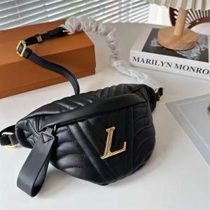 Designer Fanny Packs Genuine Leather Bum Bag Women Mens Luxury Bumbags Fashion Cross Body Shoulder Waist Bags Temperament Bumbag F232H