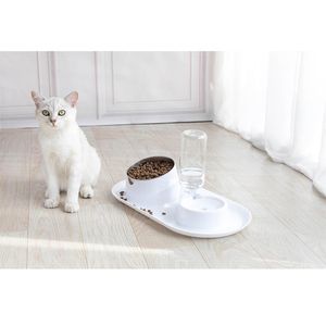 Karmienie Automatyczne miski dla kotów podwójne miski z podniesioną stojakiem dla zwierząt domowych i misek dla psów karmniki dla kotów miski