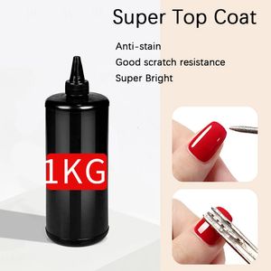 Nail Gel 1000ml Super Top Coat Salon Use Base Top Gel Nail Polish Matte Top Coat Super Bright No Wipe Top Nail Gel Polish Reinfore Gel 231127
