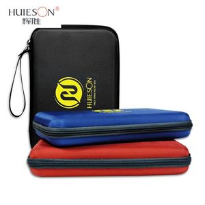 卓球セットHuieson Square Hard Pu Table Teable Tennis Racket Case Big Capipition Waterproof Ping Pong Pong Pong Paddle Container Bag Black Red Blue 231127