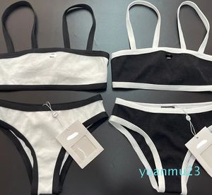 Designer feminino swimwear malha maiô alto luxo bikini c letra diamante costura sexy maiô de uma peça dois