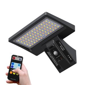 Solar Wall Light 5 W podwójny biały wodoodporny czujnik ruchu zewnętrznego Smart Solar Garden Lights z pilotem