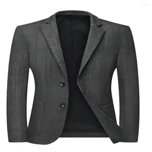 Mäns kostymer 2023 Spring och Autumn Long Sleeve Turndown Collar Suit Casual mångsidigt mode plus fettövertrock