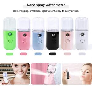 6 färger 30 ml Mini USB Alcohol Sprayer Firidifier Diffuser Auto Mist Steamer Nano Desinfectant Spray Office Handheld Summer Moistu4221929