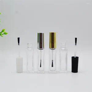 Bottiglie di stoccaggio 10/30/50 pezzi 10 ml Vuota Bottiglia di smalto Pennello Quadrato Sub Pacchetto Contenitore Cosmetico Vaso fai da te